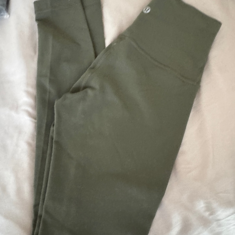 Lululemon Olive Green High-Waisted Leggings